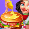 cooking burger maker chef
